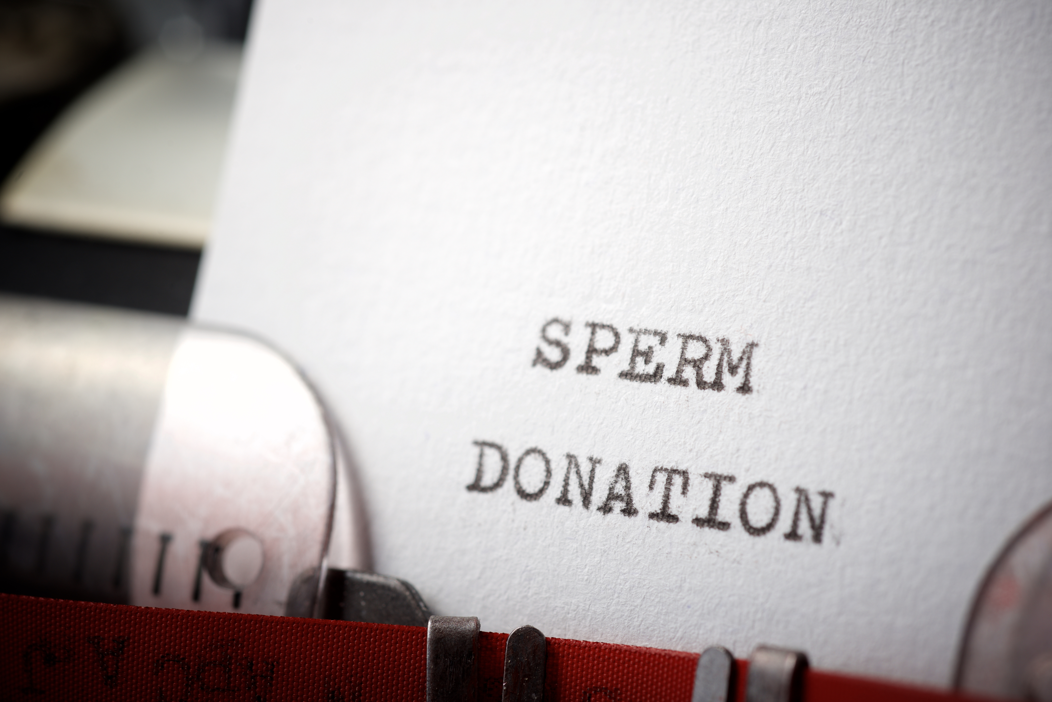 Sperm Donation typewriter